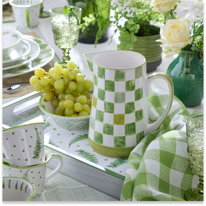Make a statement with color drenched serveware
